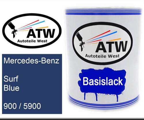 Mercedes-Benz, Surf Blue, 900 / 5900: 1L Lackdose, von ATW Autoteile West.